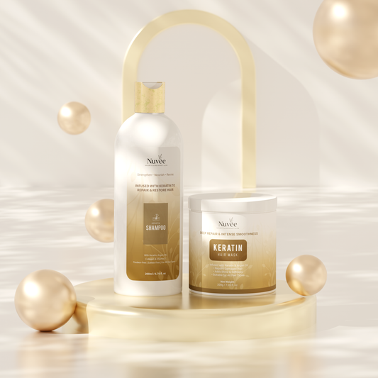 Nuvee  Ultimate Hair Repair Combo (Keratin Shampoo + Keratin Hair Mask )